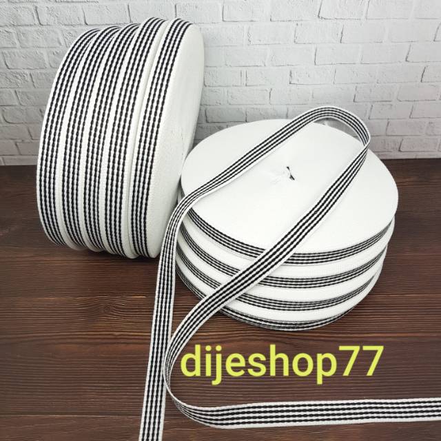 Pita list lebar 1cm / pita lis baju 1 cm / pita salur spiral / bisban / tali paper bag / tali celana