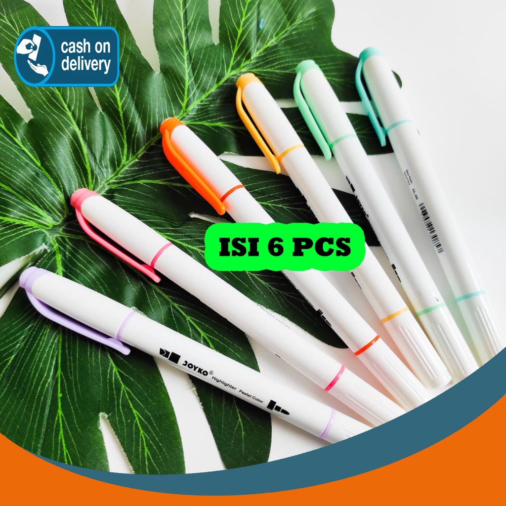 

SET STABILO JOYKO KODE HL-54 ISI 6 PCS HIGHLIGHTER WARNA WARNI PASTEL SPIDOL LUCU