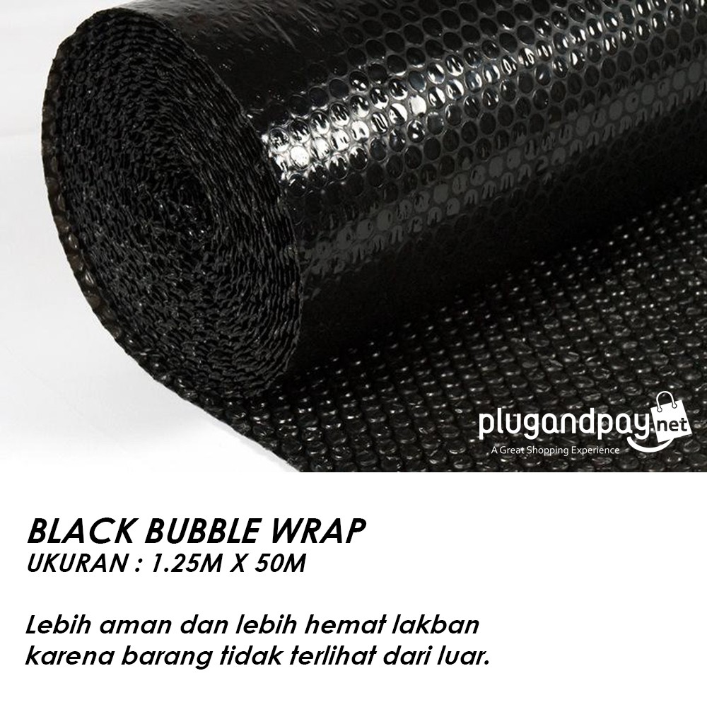 

Bubble Wrap 1.25m x 50m (1,25m x 50m) 3kg Hitam & Putih