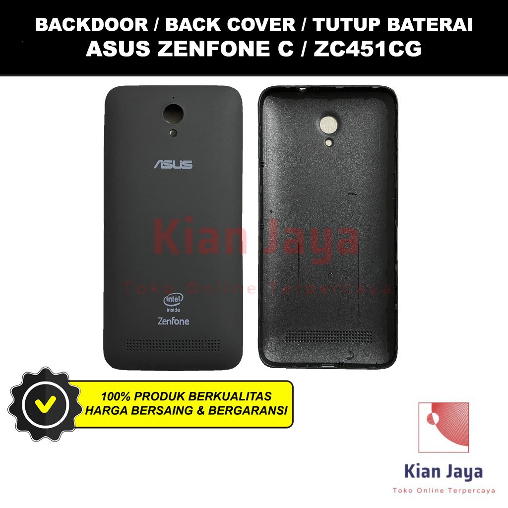 Backdoor Asus Zenfone C ZC451CG Back Cover Tutup Belakang Baterai Cassing Casing Backcase Original