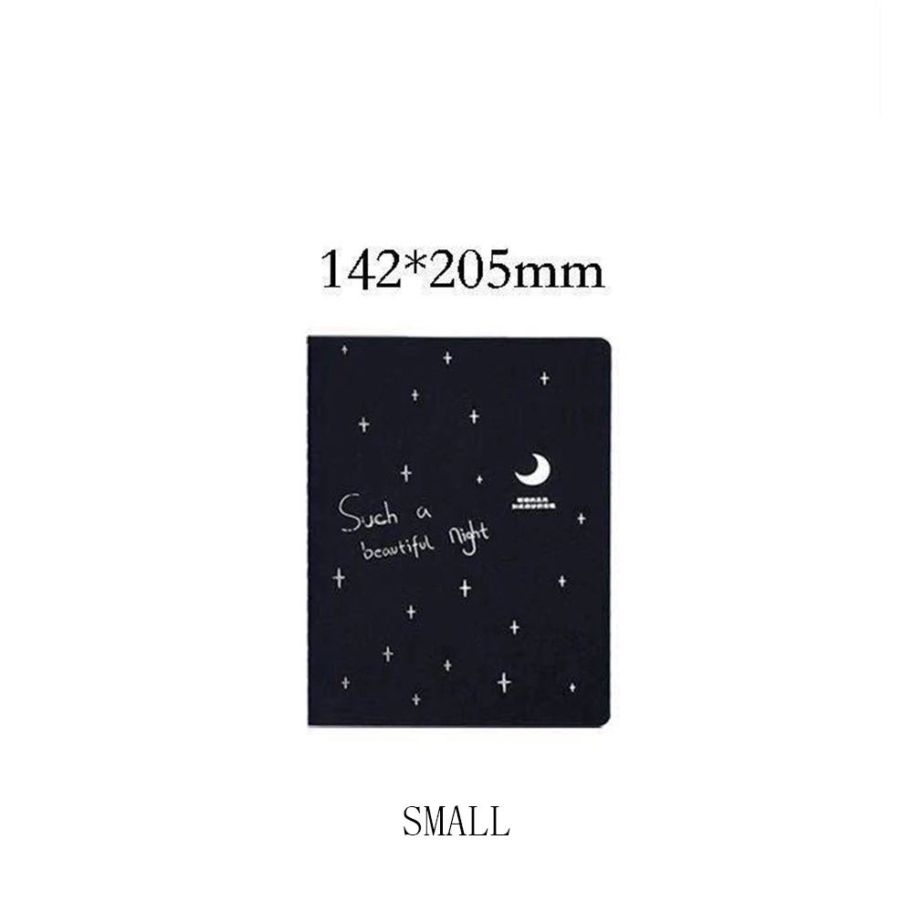 1 book/28 sheets  Buku Sketsa / Gambar Kertas Warna Hitam 56k dengan Cover Lembut-M