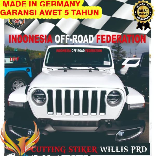 TERMURAH STIKER CUTTING KACA MOBIL IOF OFF ROAD 90 CM Phoenix Star