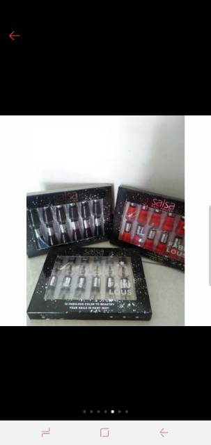 (ECER MURAH) KUTEK SALSA BENING, HITAM , DAN MERAH - SALSA NAIL POLISH - CAT KUKU KUTEKS SALSA OPI