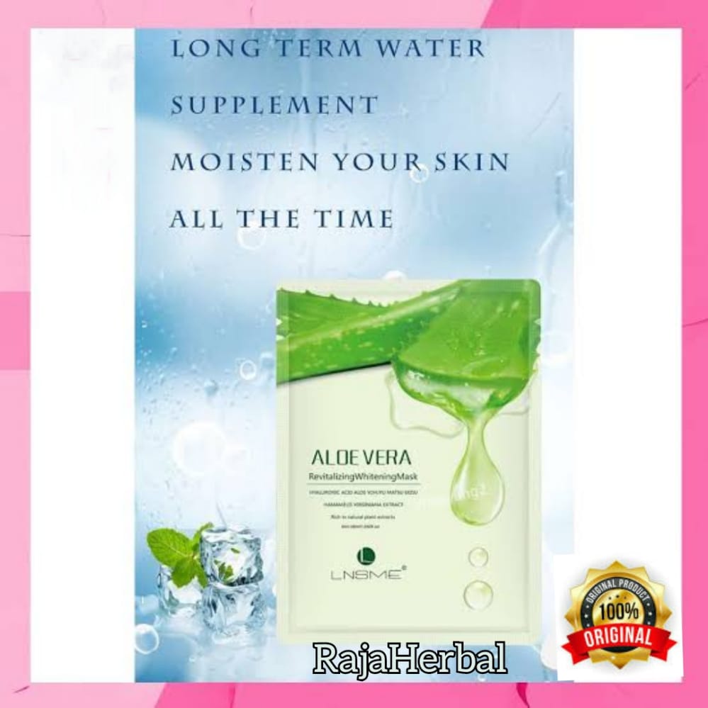 Look N See Me LNSME ALOEVERA ALOE VERA Masker Wajah Korea Meremajakan Kulit Bersih & Kembali Muda ex