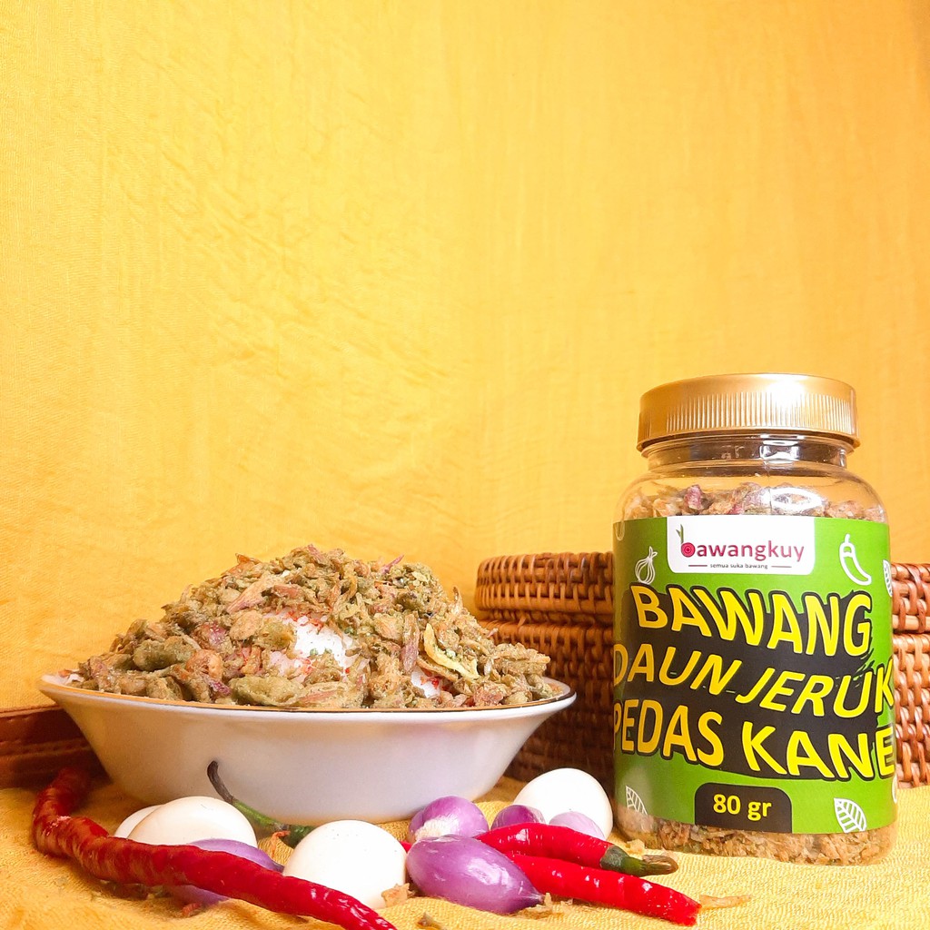 

Bawang Goreng Rasa Daun Jeruk Pedas Kane Bawangkuy Premium! Gratis Ongkir