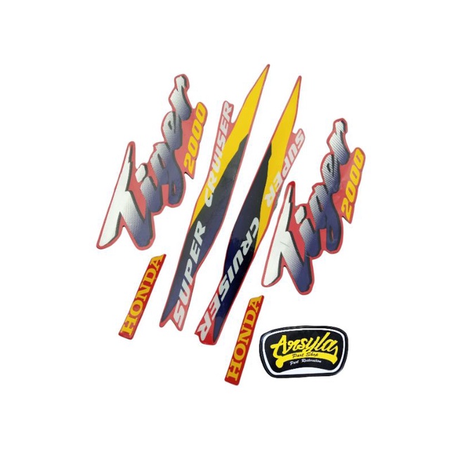 sticker stiker striping honda tiger lawas tiger lama tilas tilam body merah