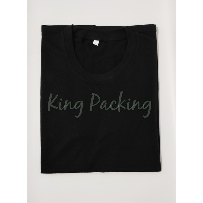 Baju Kaos Polos Oblong Pria Wanita Grosir - Hitam