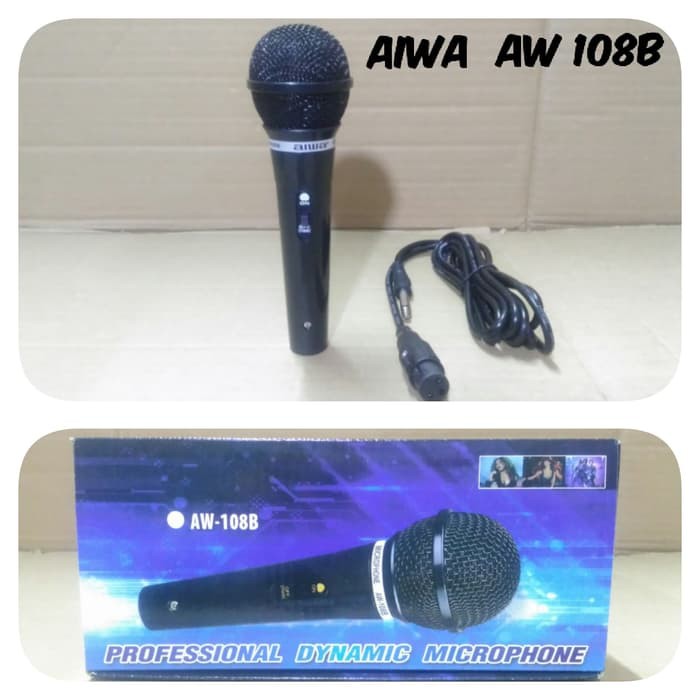 MIC KABEL AIWA AW 108B MICROPHONE PROFESIONAL