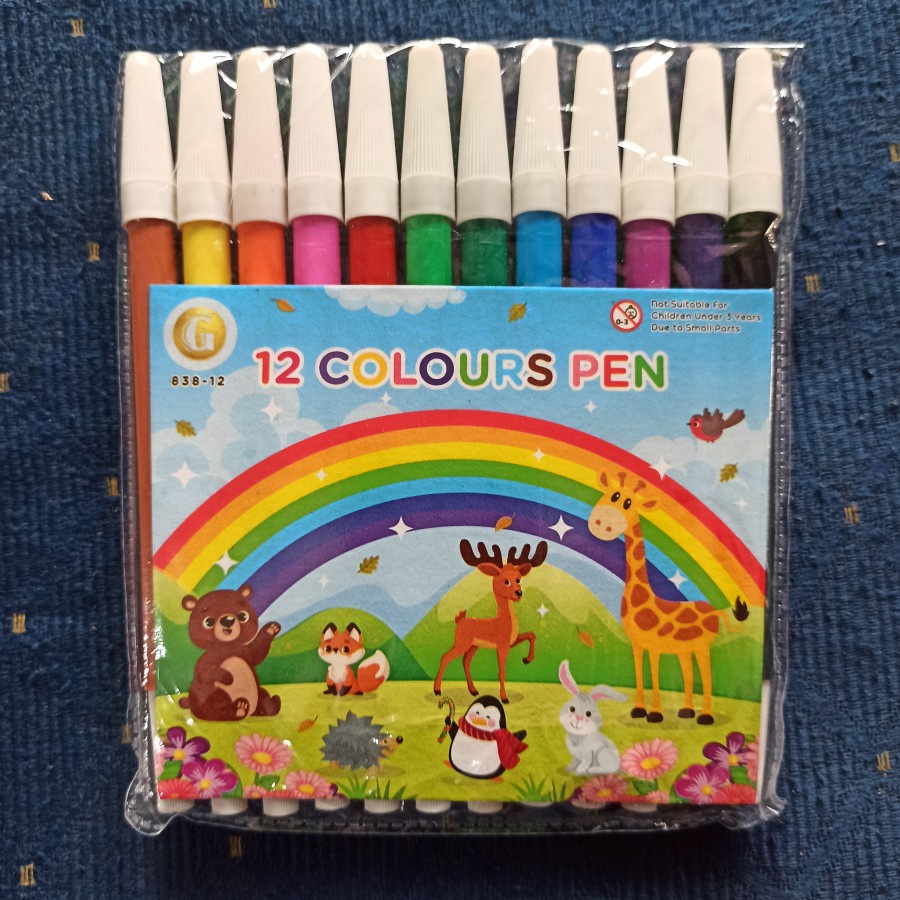 

GROSIR SPIDOL ISI 12 WARNA 838 - COLORING PEN - PENSIL SPIDOL MEWARNAI