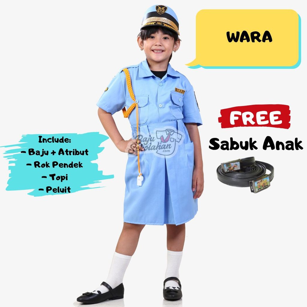 Seragam Profesi / Kostum Profesi / Baju Anak Tni Au Putri Wara Baju Tentara Wanita Kostum Tni Wanita