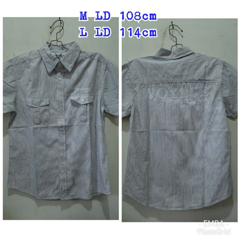 kemeja EMBA ORIGINAL rijekan pabrik murah - garis abu