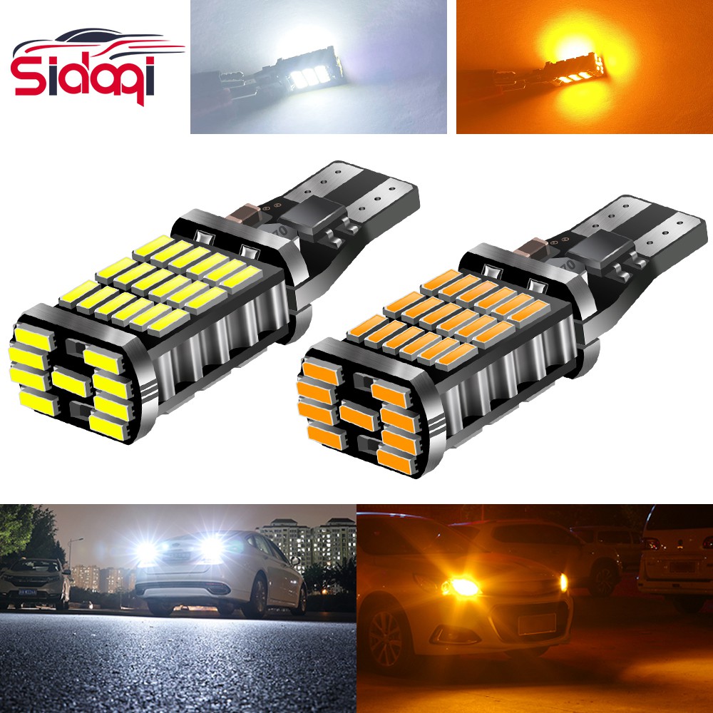 1piece lampu led senja sen motor t15 45smd super bright sen dajjal SUPER TERANG Putih Lampu Mundur Mobil
