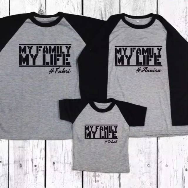 Kaos couple kaos pasangan abu tulisan custom kaos custom model raglan