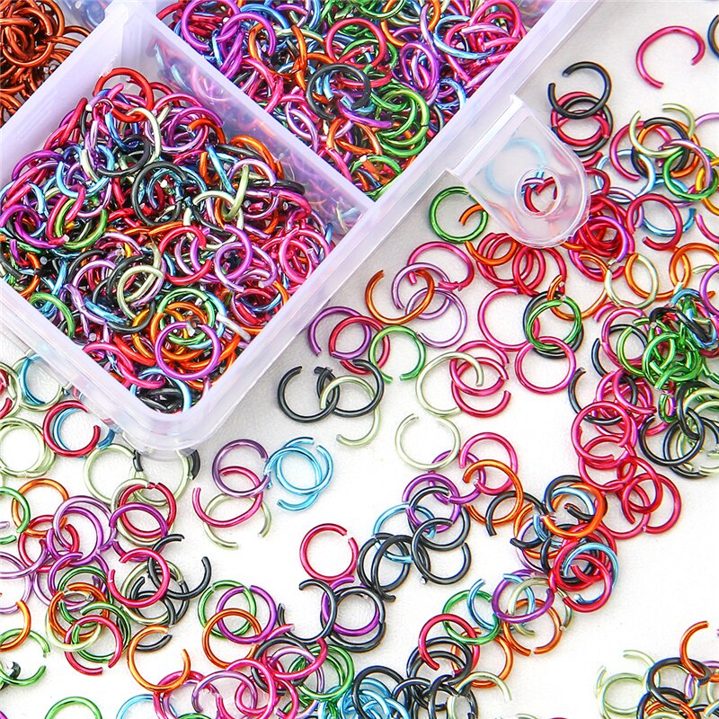 300pcs/bag 0.8x6 mm Colorful Open Jump Rings Split Jump Ring Connector For Diy Jewelry Making Findings Accessories Supplies