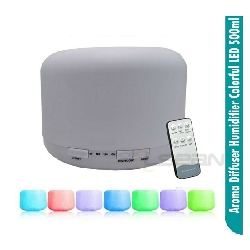 Humidifier |Diffuser Air 500ml dengan / tanpa remote