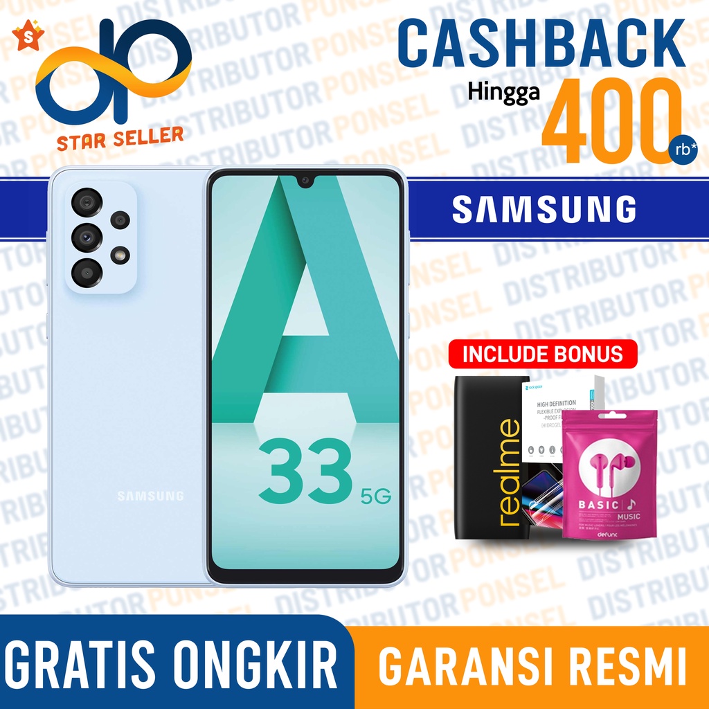 Samsung Galaxy A33 5G 8GB+256GB - 8GB+128GB Garansi Resmi Samsung A33 8GB 256 GB 6 GB 128 GB