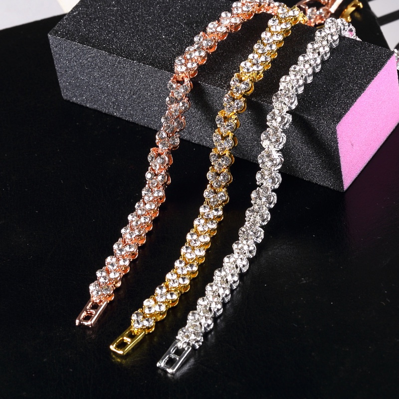 Gelang Permata Kristal Korea Berkilau Fashion Harian-5