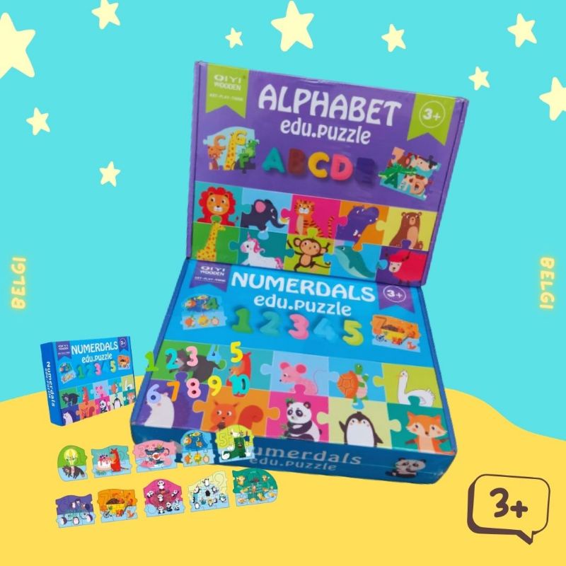 Jual Mainan Puzzle Edukasi Anak Belajar Berhitung Alphabet Numerdals ...