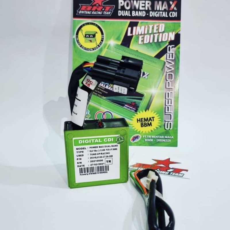 CDI BRT POWER MAX DUAL BAND LIMITED EDITION HIJAU / green + SAKLAR switch ON OFF