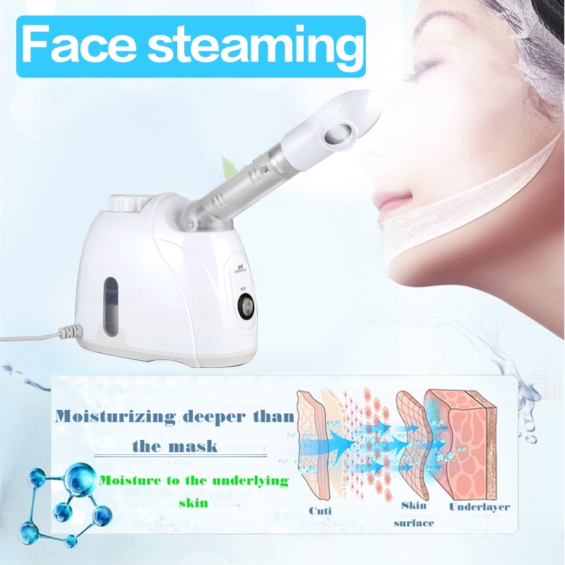 Face Sauna Facial Steamer Vaporizer Aroma Ozone Thermal Steam Humidifier Whitening Moisturizing