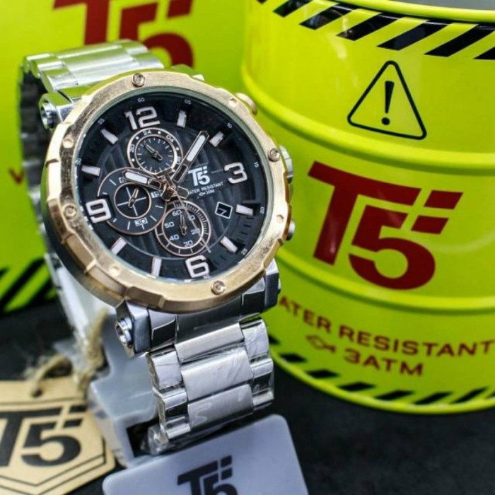 Jam Tangan pria T5 H3640 T5 H 3640 original chrono aktif bergaransi free box t5