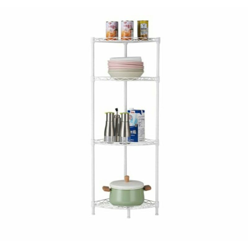 KRISBOW RAK BESI SUDUT 4 TINGKAT/ACE HOUSEHOLD SHELVING CORNER/ACE PENYIMPANAN RAK SUDUT SOFA&amp;DAPUR