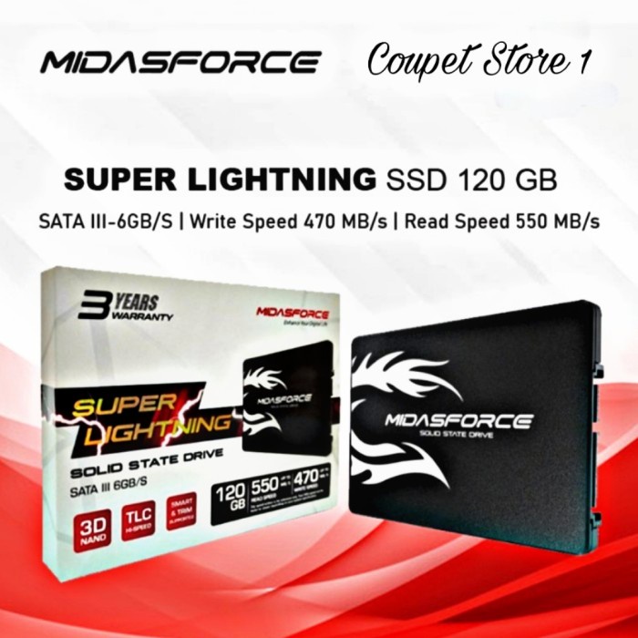 SSD Sata III 2.5 120 Gb Midasforce