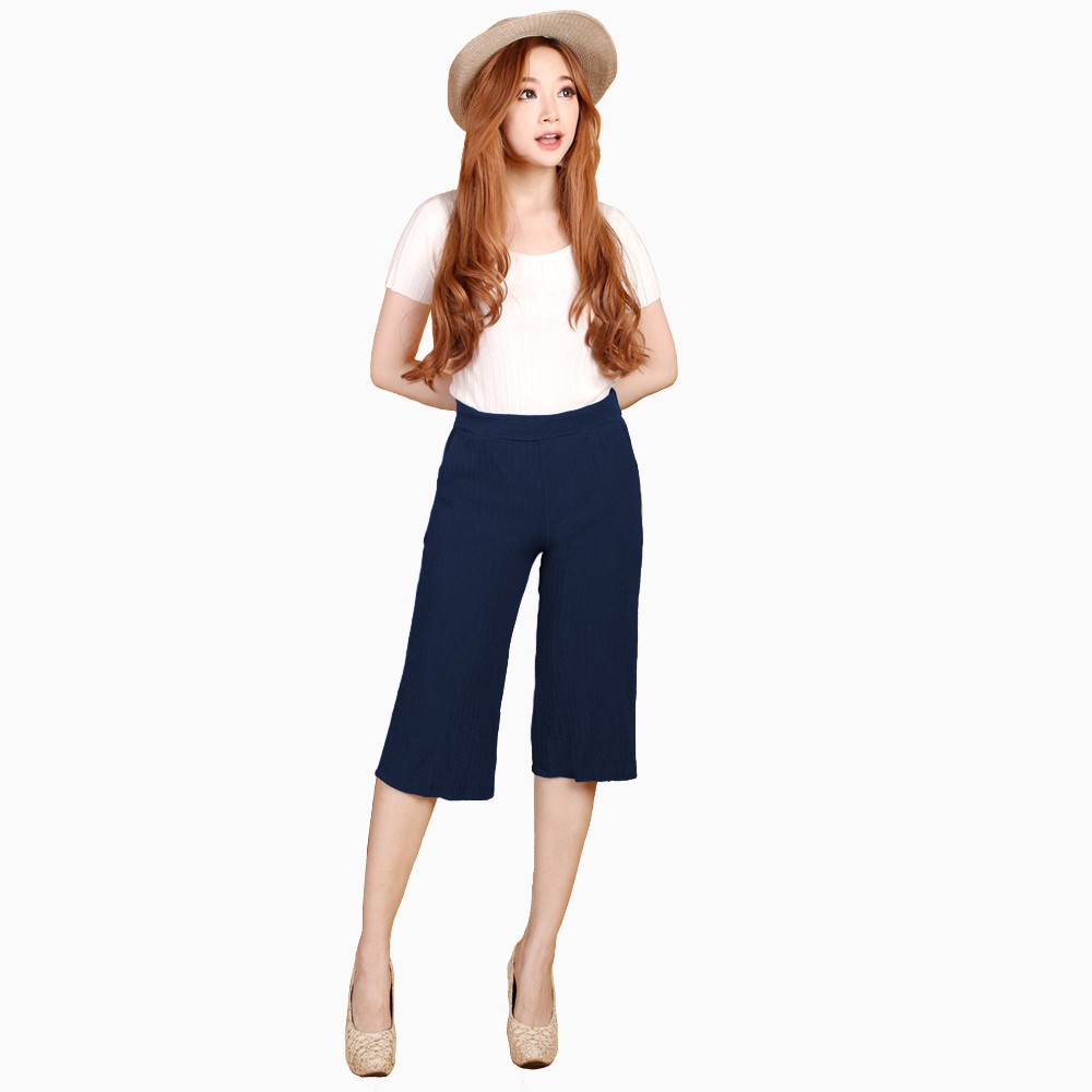 Celana Kulot Plisket Ploi Wanita Cropped model terbaru  - XSHOP New Dian