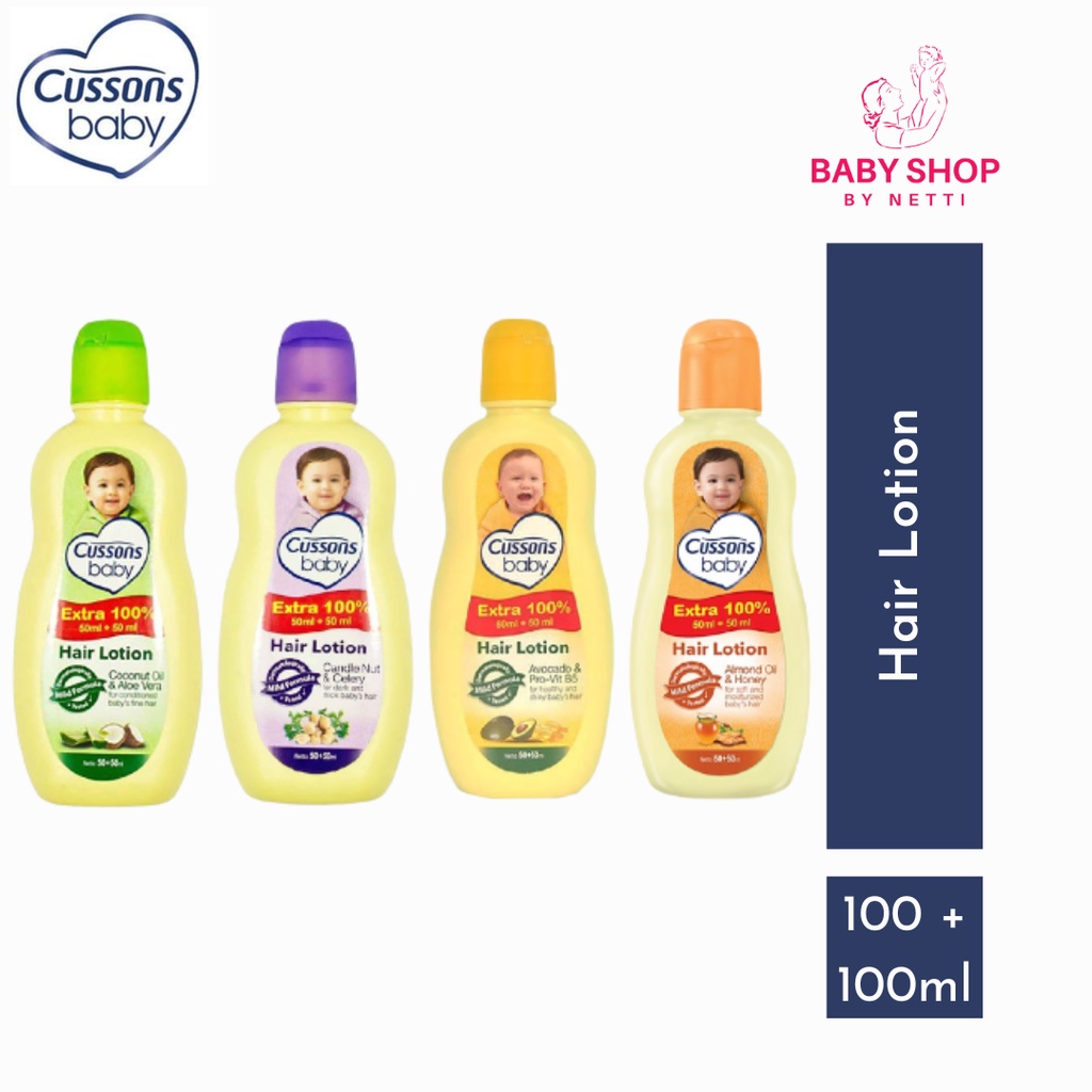 Jual CUSSONS BABY Hair Lotion Extra 100 100ml + 100ml Shopee Indonesia