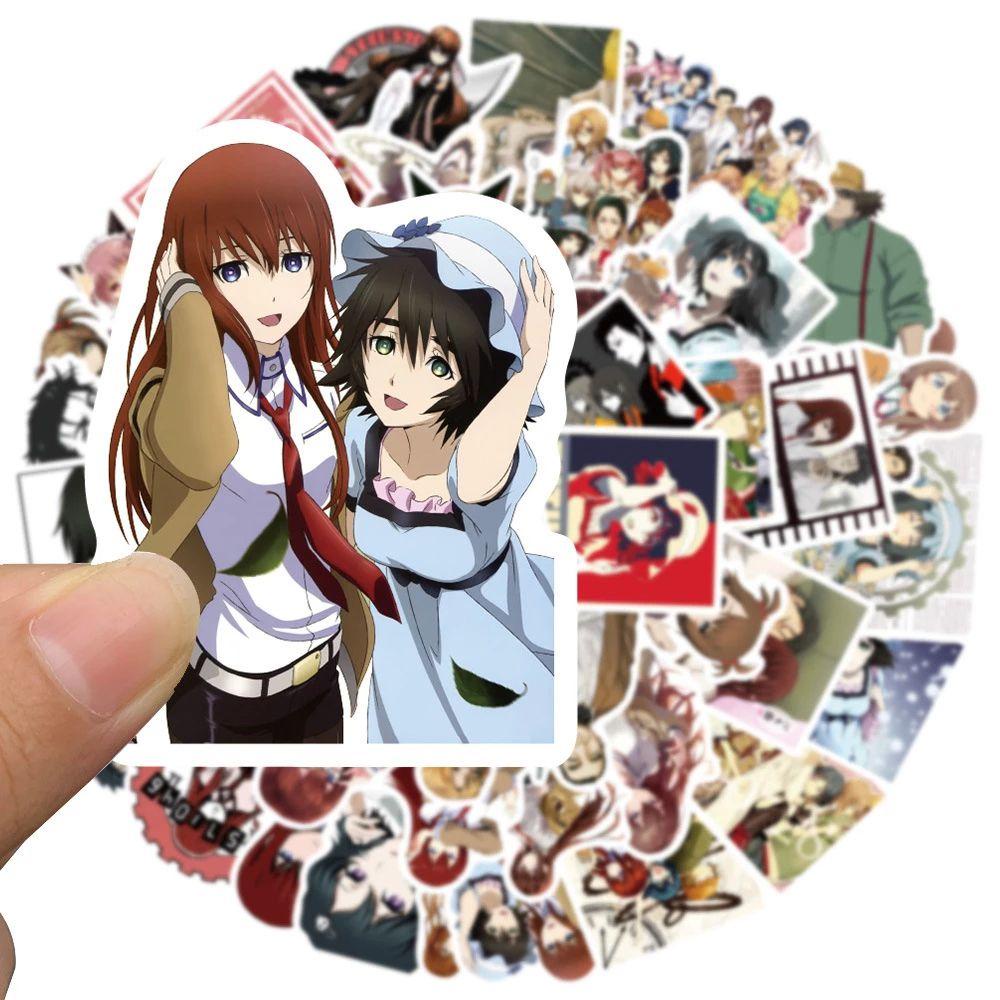 Mxbeauty Steins Gate Stiker Laptop Lucu Tahan Air Dekorasi Stiker Perekat Diri Alat Tulis Stiker Kartun Ponsel Dekorasi Graffiti Stiker