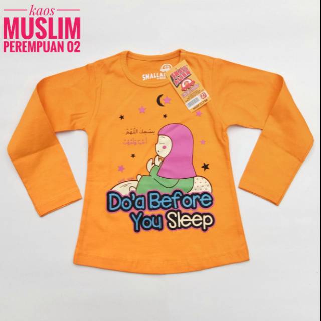  Baju  kaos muslim anak  perempuan  02 usia 1 2 3 4 5 6  7 8 