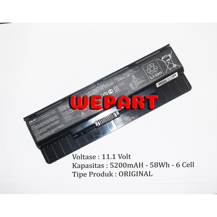 Baterai Laptop Asus N46 N56VJ B53V N46V N56VM PRO B53V N46VJ N56VZ B53A N46VM N76 PRO B53A N46VZ Ori