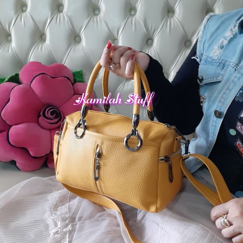 Tas selempang wanita glamour kulit jeruk sintetis