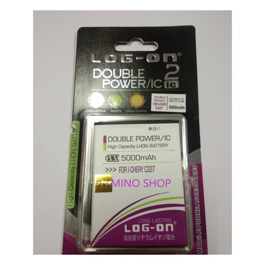 BATERAI I-CHERRY C227 - LOG ON ORIGINAL DOUBLE POWER BATTERY