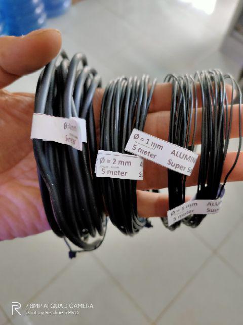 Kawat Bonsai Eceran 4mm Aluminium Hitam
