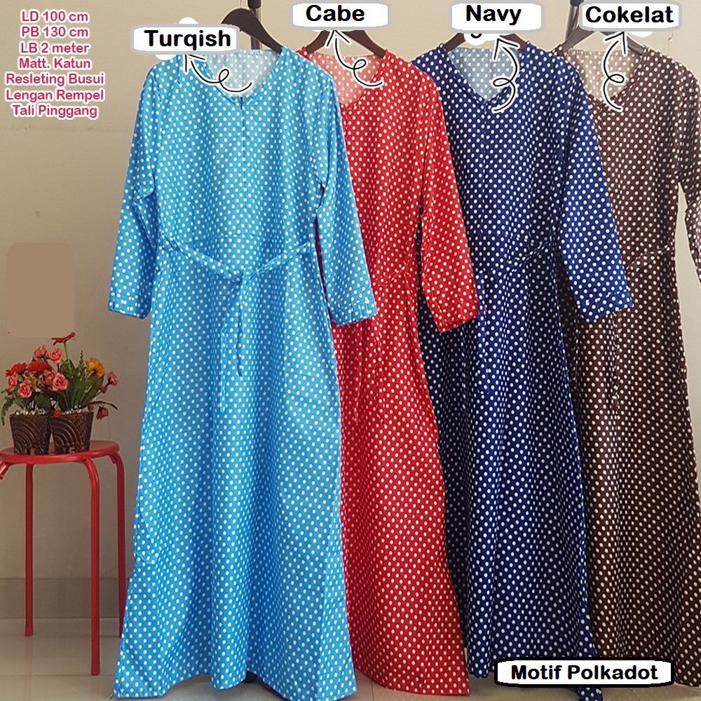 Gamis Katun Busui Motif / Baju Wanita Dress / Gamis Terbaru