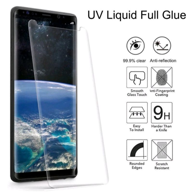 Tempered Glass UV Samsung S8/S8+/S9/S9+/S10/S10+/S20/NOTE 8/NOTE10/NOTE 10+/NOTE 20/NOTE 20 ULTRA S23 23+ ULTRA S 10+ S10+