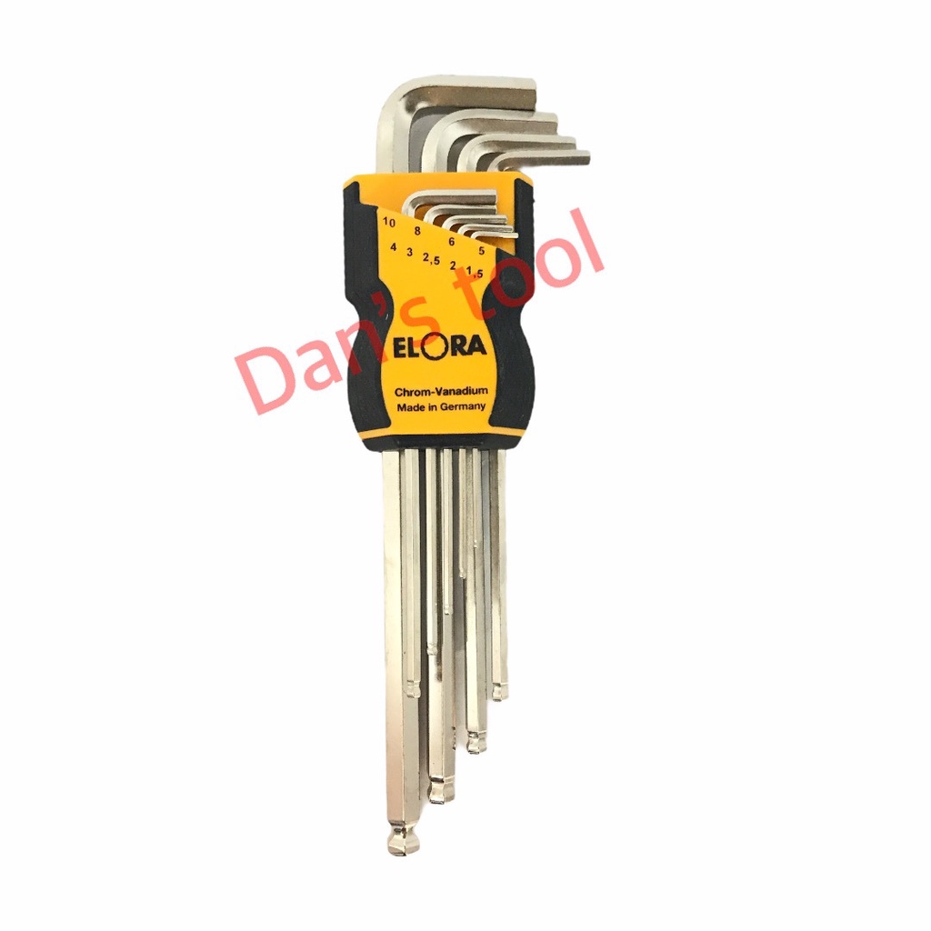 Kunci L ELORA BallPoint 9 Pcs 159SKU - Ballpoint Hex Key Wrench