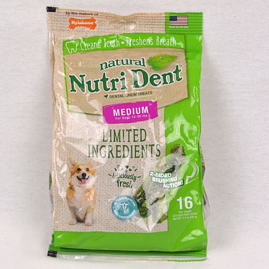 

NYLABONE Snack Anjing Dental NUTRIDENT Fresh Breath TREX Medium 16pcs