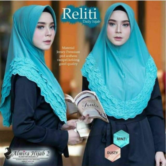 Reliti hijab renda warna
