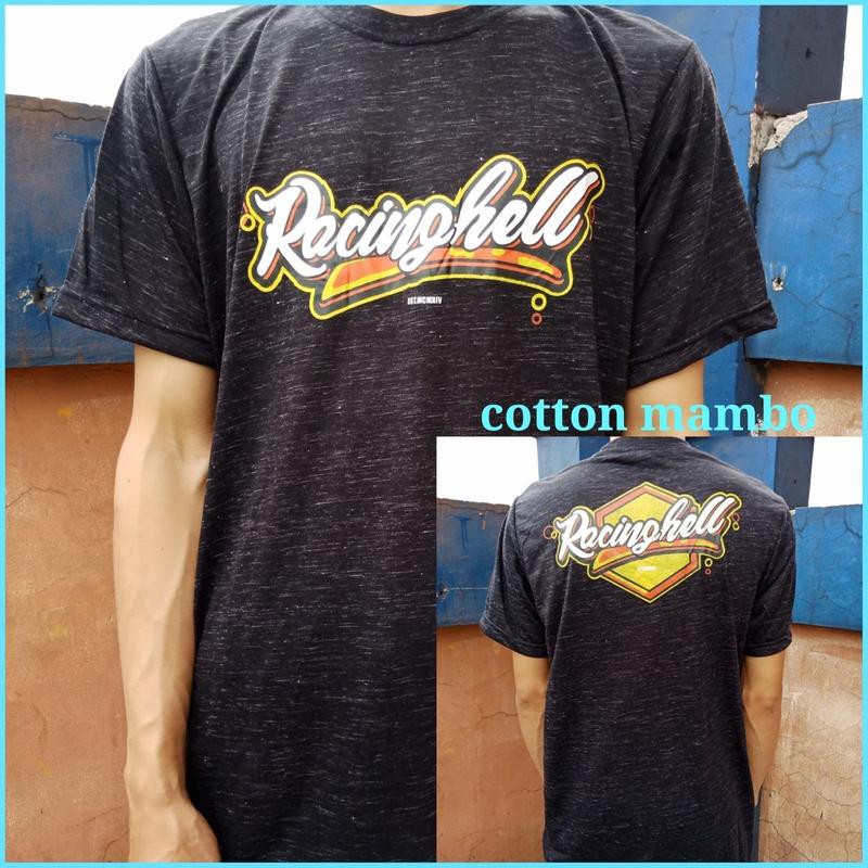 KAOS MAMBOO RACING HELL HITAM BERCAK