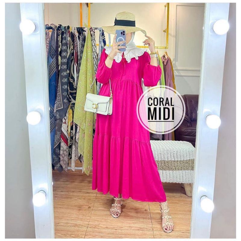 gamis fushia/gamis fuahia kerah baby/gamis panta