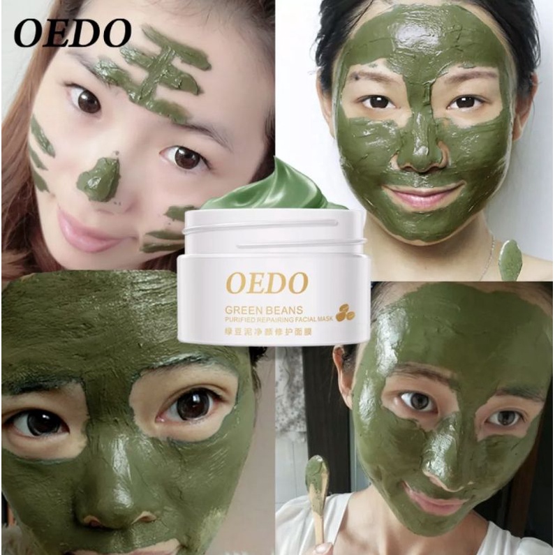 OEDO HOT FACE CLEANSING MUG BEAN MUD PEELING ACNE BLACKHEAD TREATMENT REMOVER CONTRACTIVE PORE WHITE-40ml