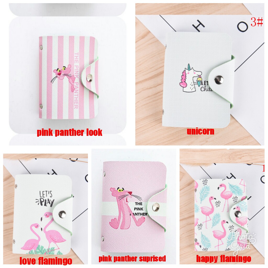 Dompet Kartu Card Holder Organizer Karakter Motif Cute Lucu Unik Impor