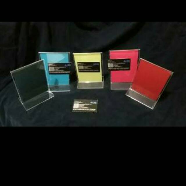 

ACRYLIC UKURAN A6 HOLDER DISPLAY STANDING MODEL T DUA SISI MENU