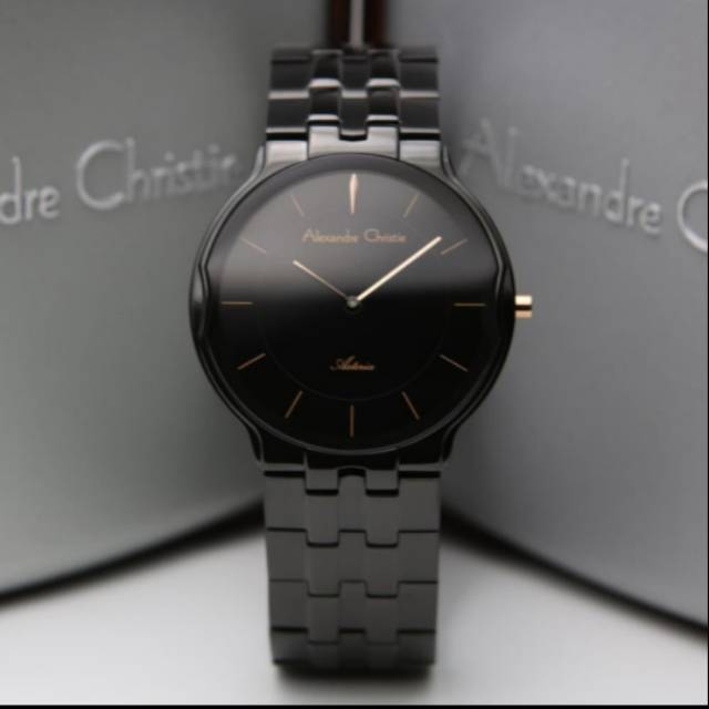 ALEXANDRE CHRISTIE AC8616 FULL BLACK PRIA.ORIGINAL GARANSI RESMI 1 TAHUN