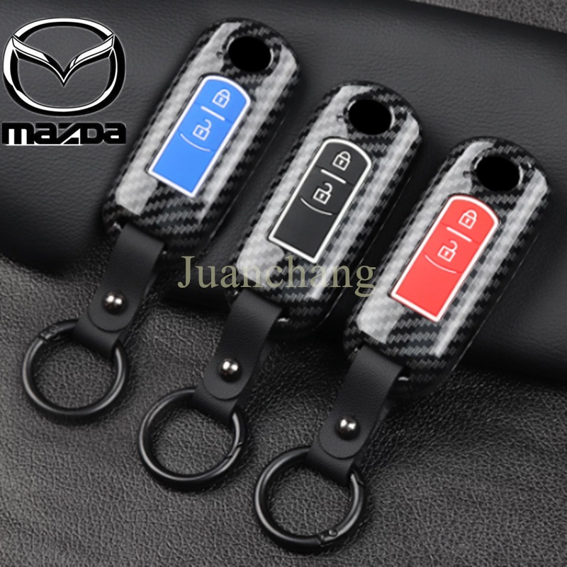 Case Kunci Mobil Bahan ABS Carbon Fiber Untuk Mazda 2 3 6 Atenza Axela Demio CX-5 CX-5 CX-3 CX-7 CX-9 2015 Mx-8 2018