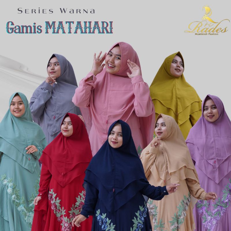 Gamis Syari Ceruty Bordir Set Khimar Gamis wanita Remaja Kekinian Ibu Ibu Jumbo Mewah-3