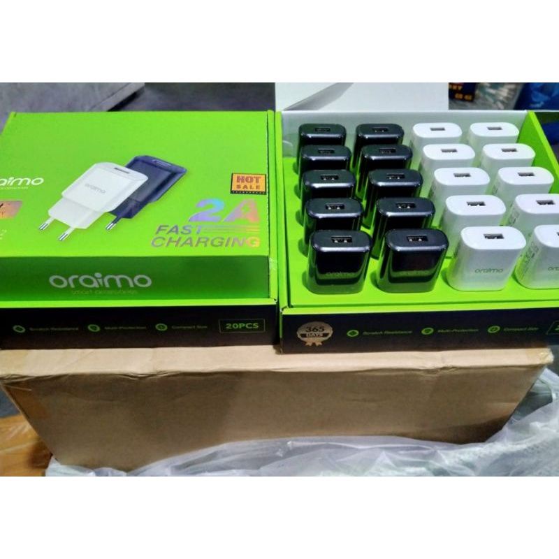 PER PCS ORIGINAL BATOK CHARGER ORAIMO OCW E65SP OCW-E65SP (PER BOX ISI 20 PCS) 2A ORIGINAL SUPORT FAST CHARGING