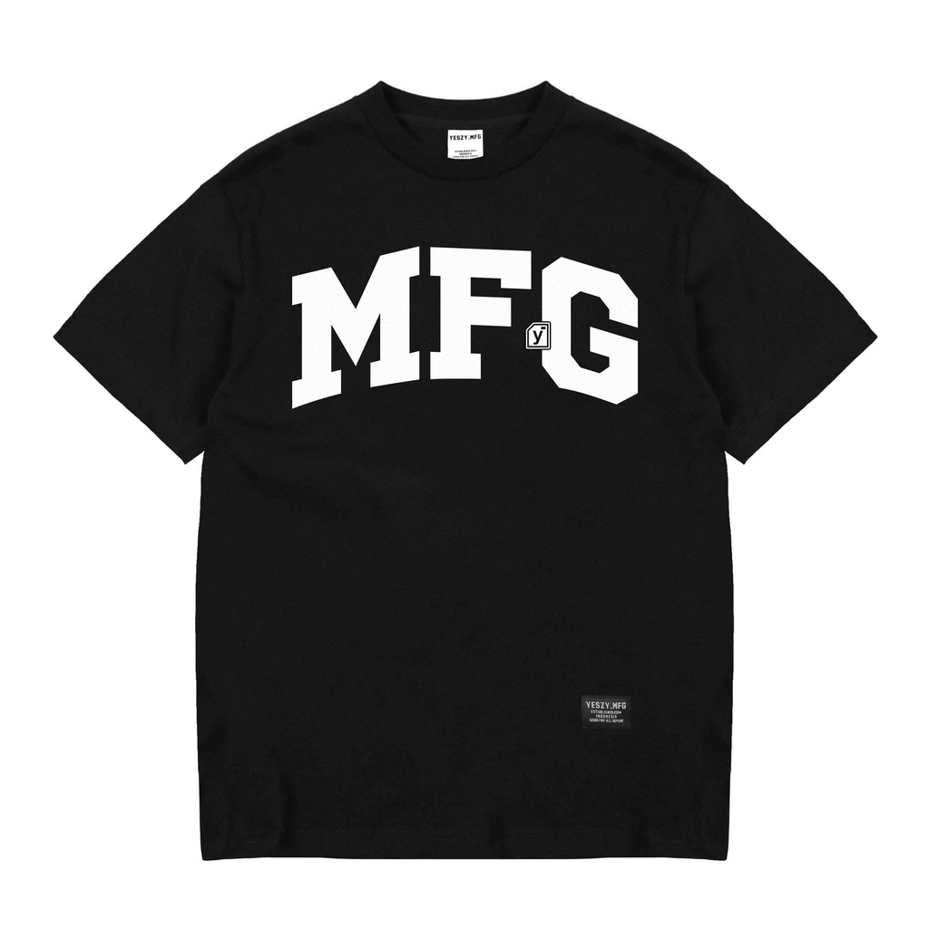 YESZY.MFG Tshirt Black Basement F. White